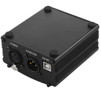 

HOT-48V USB Phantom Power Supply USB Cable Microphone Cable For Mini Microphone Condenser Recording Equipment-black