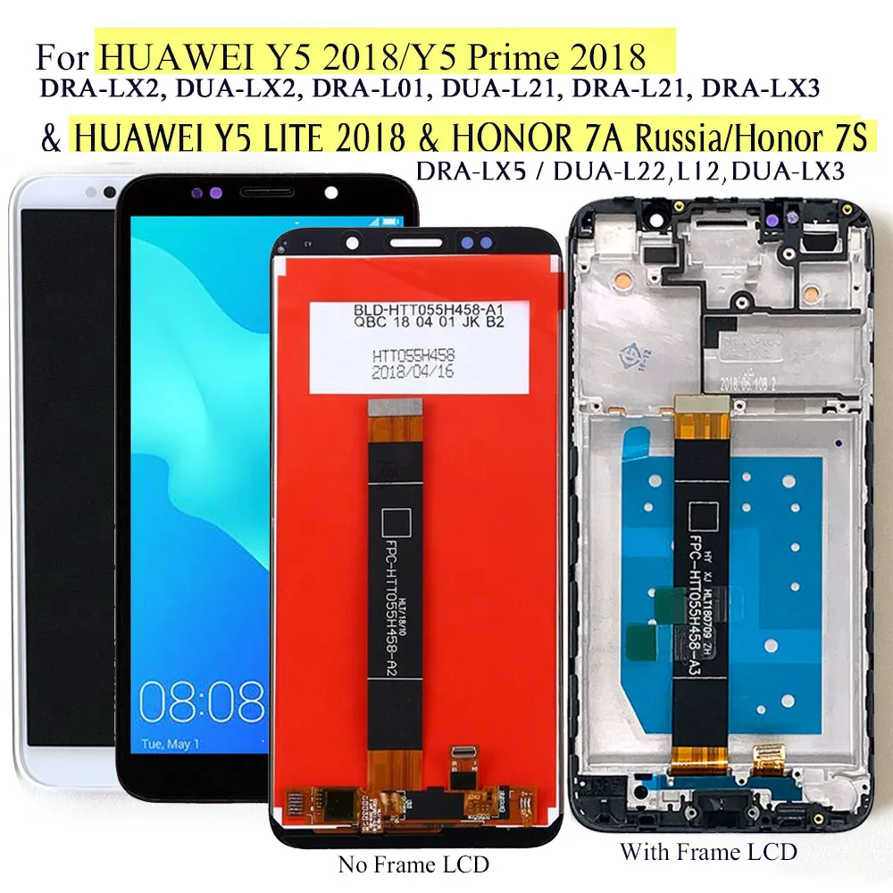 Дисплей для Huawei Y5 2018 и Lite DRA LX2/LX3/LX5 ЖК дисплей с сенсорным экраном замены Honor 7A