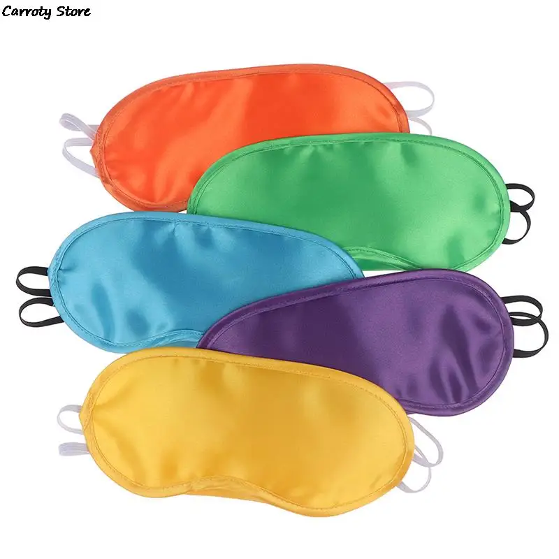 1PC Silk Eye Mask Eyeshade Cover Shade Soft Blindfold Travel Eyepatch Natural Sleeping Eye Patch Sleep Mask Women Men 2