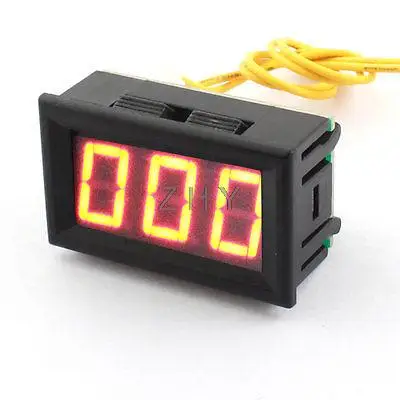 

AC12V-380V Panel Mount Red Digit LED Display Voltage Test Voltmeter w Cable