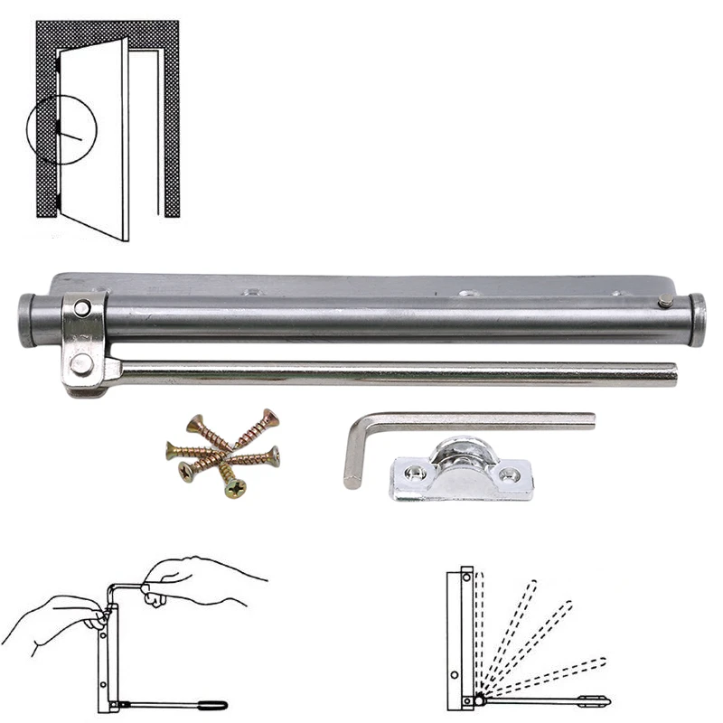 Регулируемый Дверной доводчик из нержавеющей стали Автоматическая пружинная защелка мебельная фурнитура автоматическое закрытие Новинка