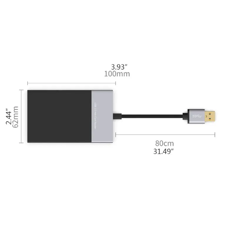 6 в 1 Высокоскоростной USB 3,0 2 для школы, больницы для XQD/CF/для SD/TF карты комплект для чтения