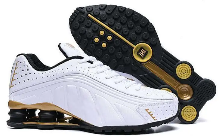 2019 Новая мужская спортивная обувь Shox R4 новая роскошная черно белая Тройная 40 46| |