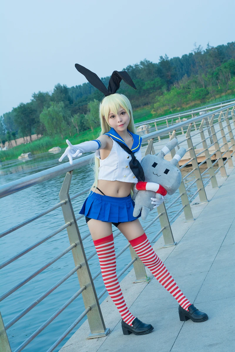 Аниме Kantai Collection (Shimakaze) Форма костюм моряка для маскарада Костюм Бесплатная