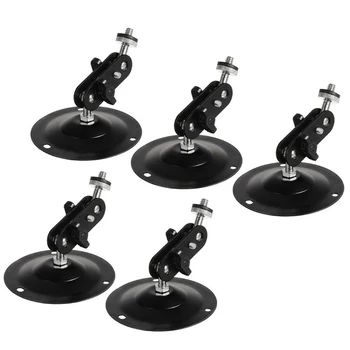 

5pcs Universal Black Speaker Bracket Camera Ceiling Wall Mount Holder 360 Degree Rotating For Home Security CCTV Cameras
