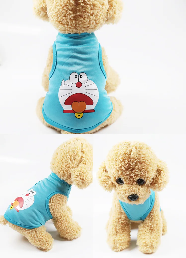 Pet Dog Clothes Cute Cartoon Casual Vests Small Clothing For Small Dogs