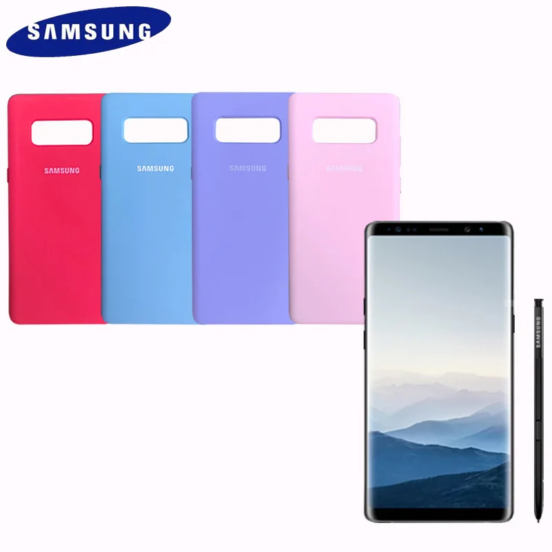 

For Samsung Galaxy NOTE8 Liquid Silicone Original Case Silky Soft-Touch Shell Cover Full Protecti Fitted