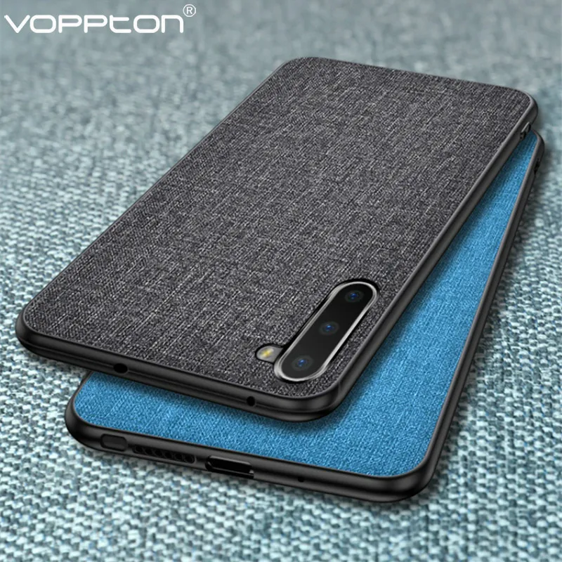 

For Samsung Galaxy Note 10 plus Note10 Case Cloth Hard PC Silicone Frame Back Cover For Galaxy Note10+ Phone Case Simple