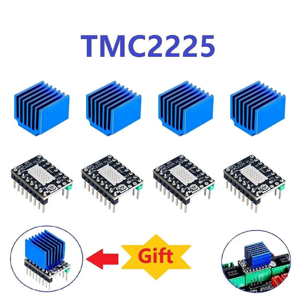 MEGA 5SETS TMC2225 Stepper Motor Driver V1.0 Module Microstep 1/256 Ultra Silent 3D Printer Parts For Replace TMC2208 TMC2209 