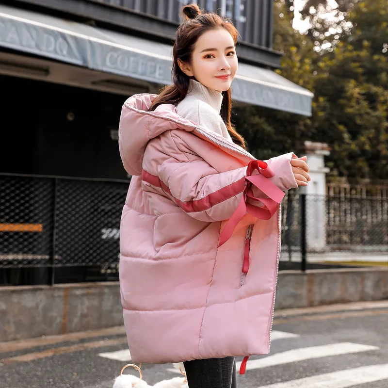 

2019 New Style INS down Coat Students Korean-style Loose-Fit BF Cotton-padded Clothes down Jacket Cotton-padded Clothes Fashion