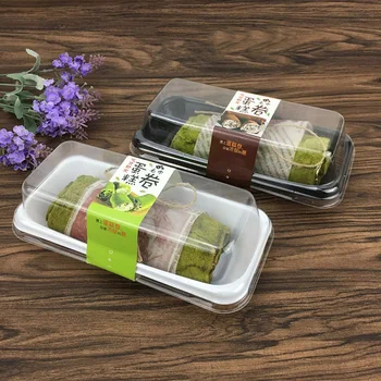 

10PCS/lot Rectangular Cake Storage Boxes Cookie Pastry Food Candy Lid Carrier Container