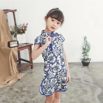 

GirlsDress Chinese tradition Style Girls Cheongsam New Arrival Summer Children Qipao Princess Dress