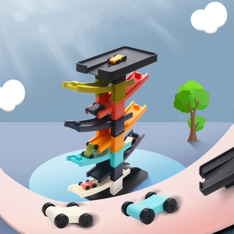 

Ramp Race Track 7 Mini Inertia Car Sliding Kids Toys For Baby Toddler Motor Skill Developmental Learning Toys Children Gift