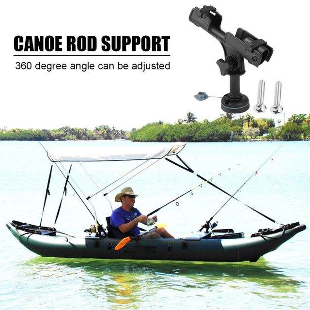 Adjustable Kayak Boat Fishing Rod Holder Support Tools Pole Mount Angle  Bracket