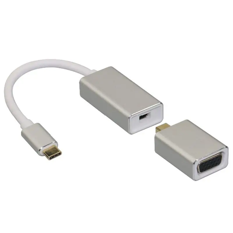 Кабель-Переходник Usb C на Mini Displayport(дисплейный порт MiniDP типа «) адаптеры Vga, 3-в-1 Usb3.1 Тип C Displayport 4 к 60 Гц кабель, Displayport To Vga 1080P Conv