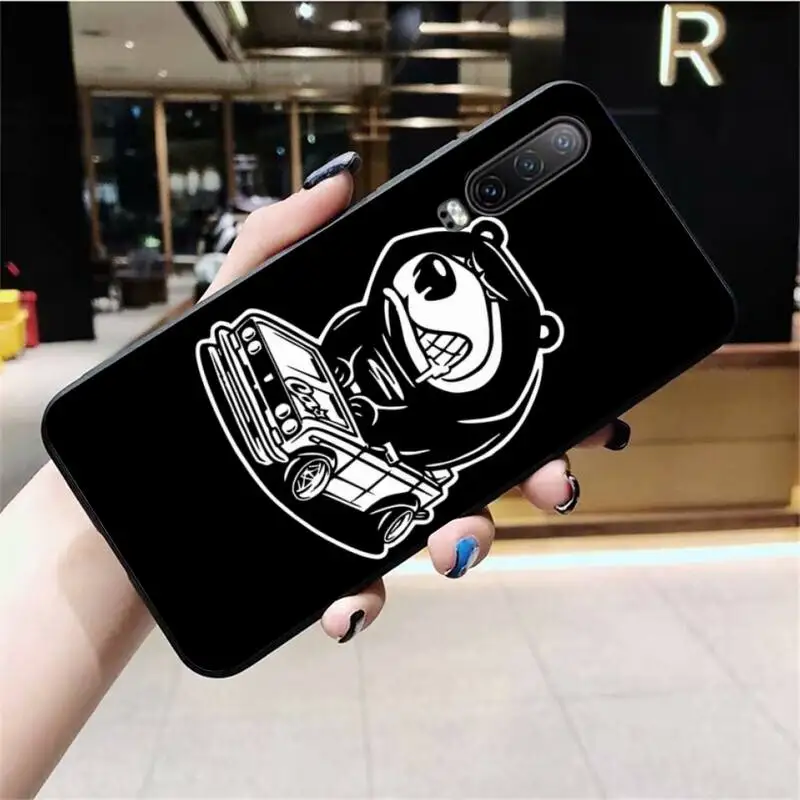 Мягкий чехол для телефона HUAGETOP JDM Drift Car Cat на заказ Huawei P40 P30 P20 lite Pro Mate 30 20 P Smart 2019