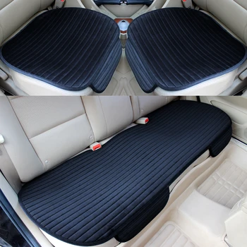 

Car Seat Cover keep warm in winter Front/Rear Flocking cloth Cushion Breathable non slide Auto accessories Universal RU1 X35