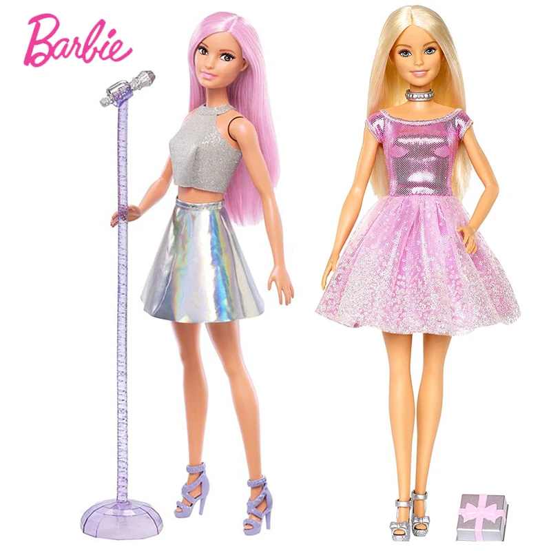 Original Barbie Brand Happy Birthday & Accessory Sing Doll The Girl Gift Present Toys For Girls Children Gift Bonecas Juguetes хлопушка пневматическая happy birthday 60 см