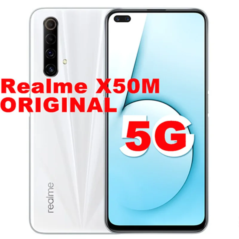 DHL Быстрая доставка 2020 Realme X50M 5G Смартфон Android 10 0 Snapdragon 76 6 57 &quot120 Гц 8 Гб RAM 128 ГБ ROM 48.0MP
