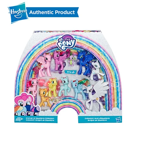 FurReal Friends, My Little Pony с рисунком из мультфильма «Мой Маленький Пони» игрушка радуга хвост сюрприз коллекция упаковке друзей 11 3-дюймовая пленка персонажей пони фигурка Коллекционная - Цвет: MLP 11 FIGURES