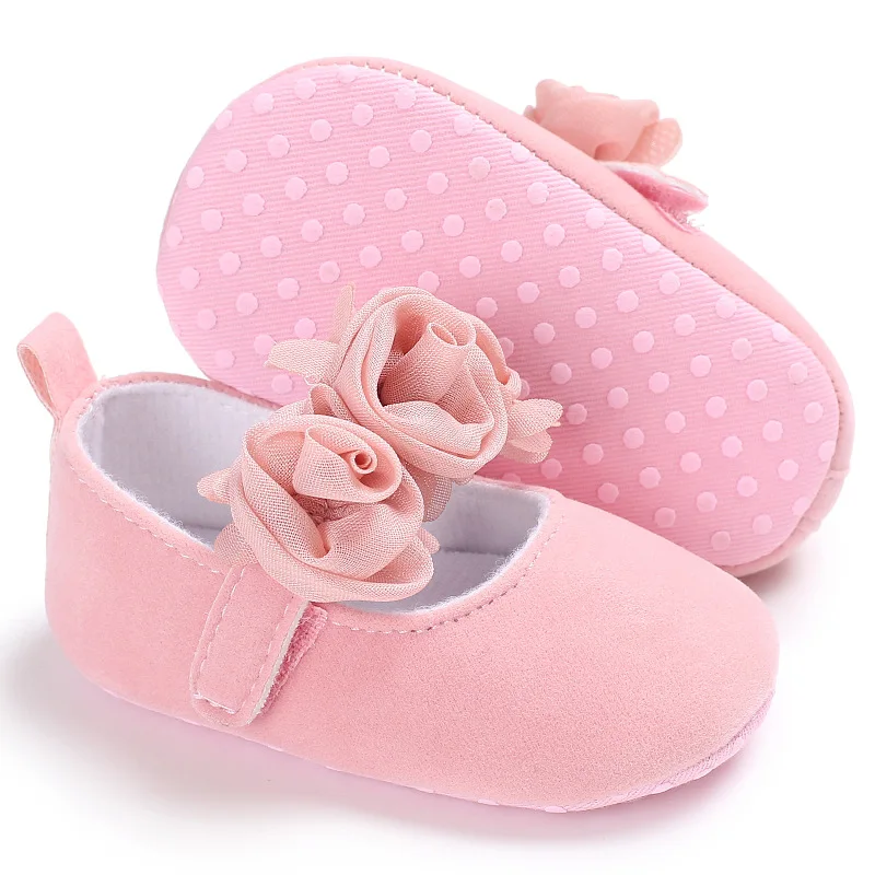 

Factory direct wholesale new baby shoes spring and autumn baby girl princess flower dance shoes BABY'S shoes soft toddler shoes