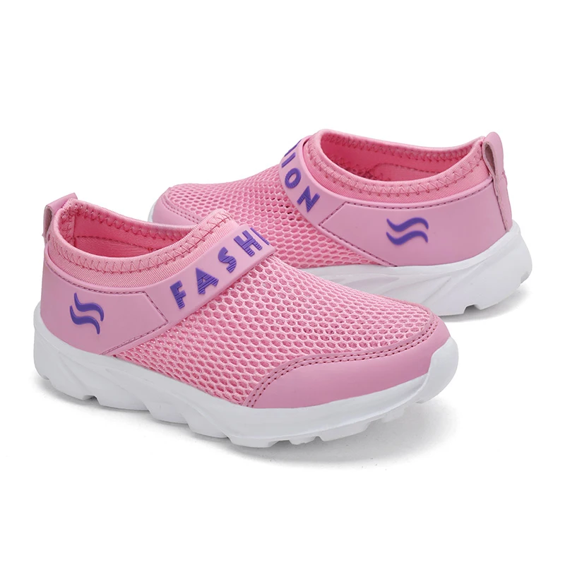 Summer Girl Sneaker Kids Tennis Shoes Breathable Mesh Slip-on Sneakers Boys Sport Walking Running |