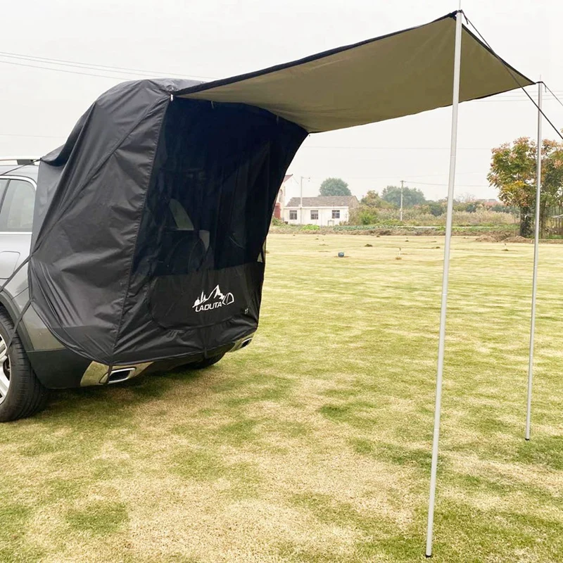 RUIXI Auto Kofferraum Zelt Sonnenschirm Regenschutz Für Selbstfahrer Tour Barbecue Heckklappe Schatten Markise Zelt Für Auto Reise Kleine bis mittlere Größe SUV Wasserdicht 3000mm
