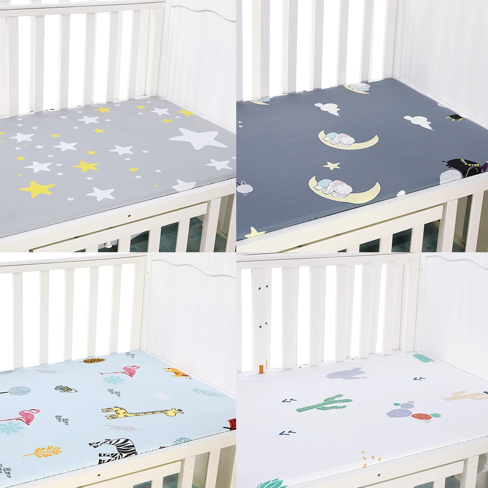 100 Polyester Crib Fitted Sheet Soft Breathable Baby Bed Mattress