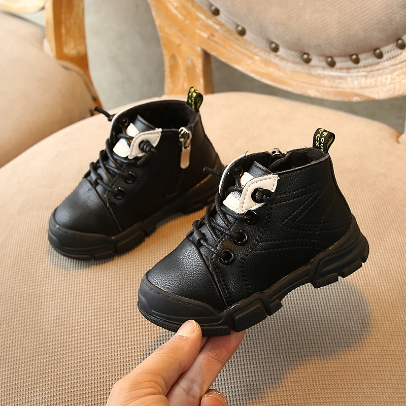 Ботинки для малышей; зимние детские ботинки для малышей; хлопковая обувь для отдыха на мягкой подошве; нескользящие От 0 до 1 года; цвет черный, розовый; SX272