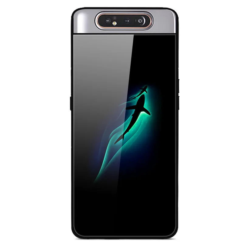 12 Чехол из закаленного стекла для samsung Galaxy A80, мягкий бампер с 3D принтом кота, чехол для телефона samsung Galaxy A80 A 80 - Цвет: 12
