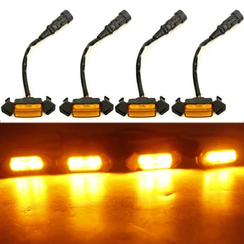 

4X Front Bumper Grille Amber LED Lights For Toyota Tacoma TRD Pro 16 17 18 19