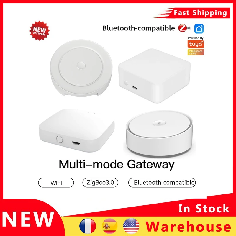 Шлюз Tuya ZigBee многорежимный хаб-мост беспроводной Wi-Fi Bluetooth совместимый с