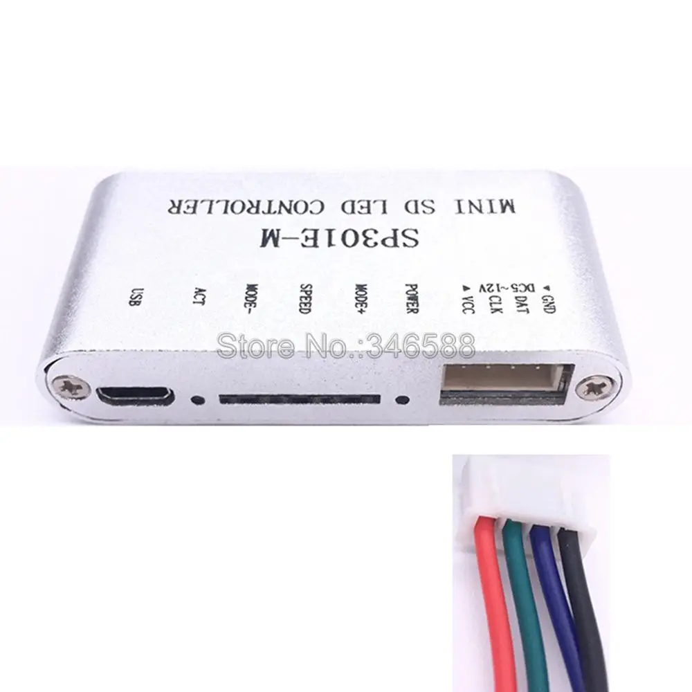 SP301E M SD карта Mini SPI программируемый пиксельный полноцветный светодиодный