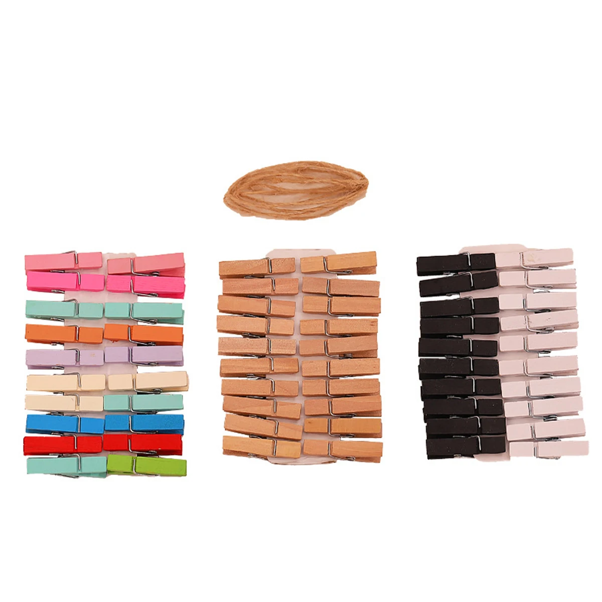 

AA Wooden Mini Clothespins, Creative Stage Background Accessories Photo Clip Wall Decorations(20/ Pack)