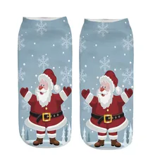 Унисекс праздника, Рождества, в рождественском стиле, Санта Клаус Рождественский подарок Короткие Смешные забавные носки skarpetki; искусственная кожа; Прямая(дропшиппинг); damskie harajuku calcetines mujer носки