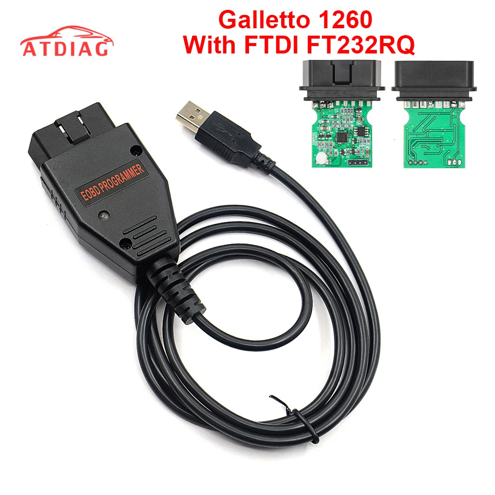 Сканер диагностический Galletto 1260 EOBD2 FTDI FT232RQ OBD2/OBDII несколько языков| |