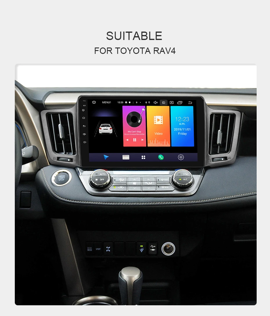 ISUDAR Автомагнитола для Toyota RAV4 4 XA40 5 XA50 2012- 2 din Android 9 Авторадио Мультимедиа gps DVR камера ram 2GB rom 32GB