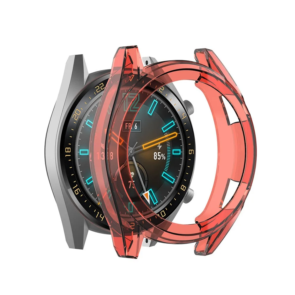 Прозрачный тонкий ТПУ протектор бампер часы рамка чехол для huawei-Watch GT2 46 мм протектор для часов чехол для смарт часов крышка 19Nov08