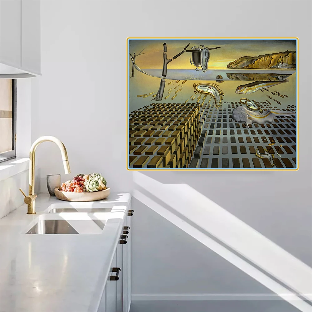 

Citon Salvador DalíPersistence of MemoryCanvas Art Oil painting Artwork Poster Picture Modern Wall decor Home Decoration