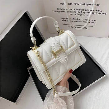 

Burminsa Plaid Soft Small Women Handbags Unqiue Design Quilted PU Leather Girls Crossbody Bags High Quality Female Shoulder Bags