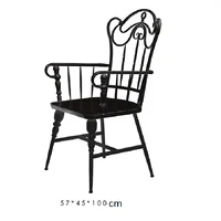 Creative American Retro Wrought Iron Dining Chair ,Antique Home Stay Back Chair, Coffee Table And Chair ,Outdoor Leisure Chair