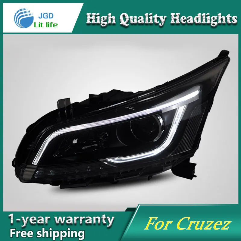Стайлинг автомобиля фары для Chevrolet Cruze 2015 светодиодные Revo LED DRL H7 D2H Hid Bi Xenon Beam|angel