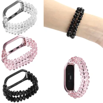 

Ladies Crystal Strap For Xiaomi Mi Band 4 Wristband Replacement Smart Watch Band for Mi Band 4 + Metal Case Wristband Band