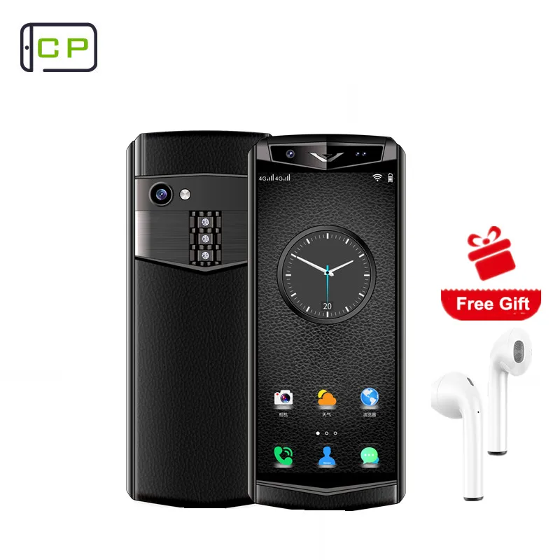 Luxury Mobile Phones M17 Mini Smartphone Android 8.1 Metal Leather Body Face ID Dual Sim 4G LTE 3G RAM 32ROM Cell Phone телефоны