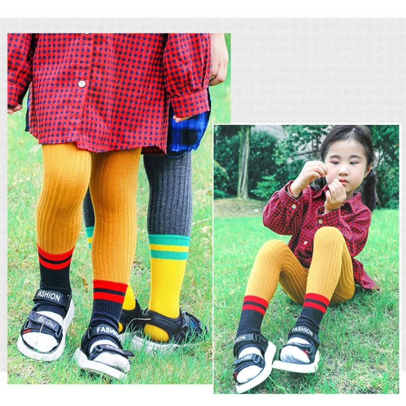 Girls Socks Kids cotton knee high long socks Long Leg Warmers Soft Socks Boy Girl Children socks 1-8 Y
