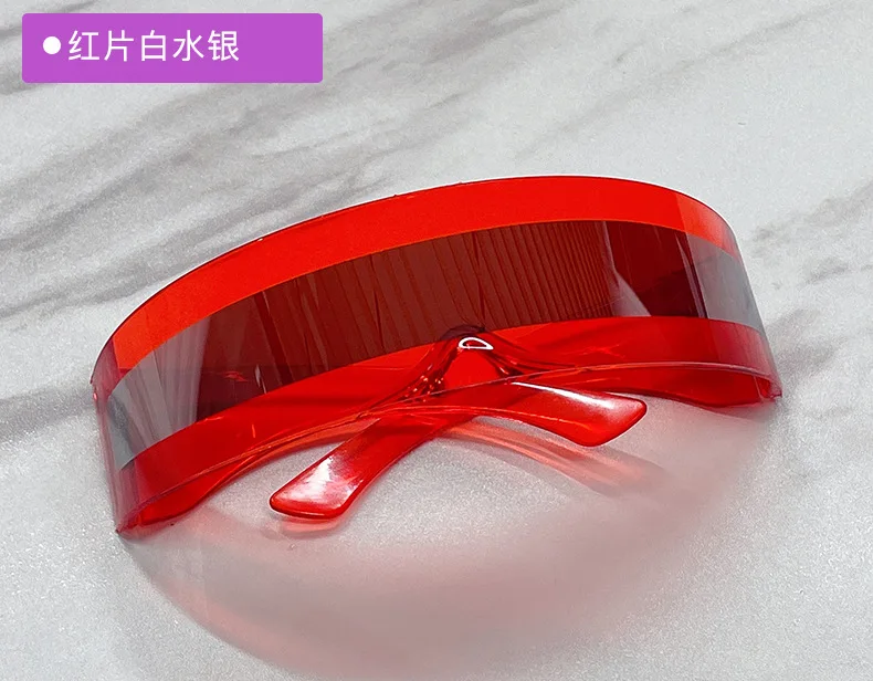 big round sunglasses Fashion One Piece Personalized Hair Hoop Sunglasses for Women Men Rectangle Party Stage Cosplay Glasses Alien Show Available square sunglasses Sunglasses