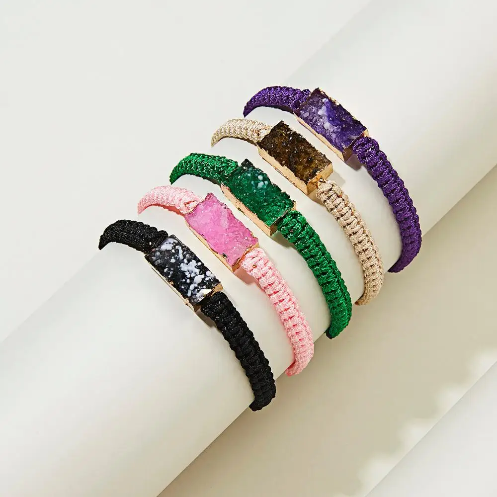 Rinhoo Natural Stone Bracelets Rectangle Resin Bracelet Women Rinhoo Natural Stone Bracelets
