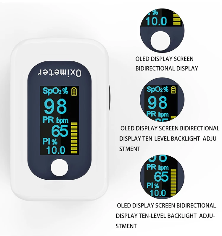 Loodom Mini Handheld Silent Inhale Nebulize Portable Finger Pulse Oximeter OLED Thermometer Digital