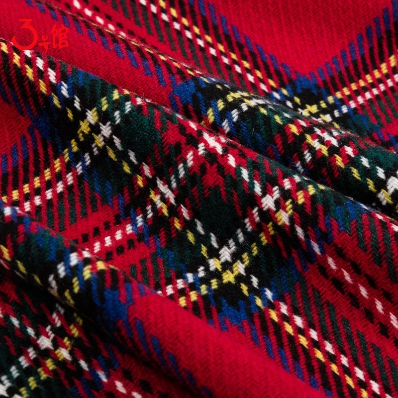 Рождественская шотландская 700 г ткань для зимнего пальто шерсть модная дизайнерская ткань полиэстер 45*150 см/шт TJ0115
