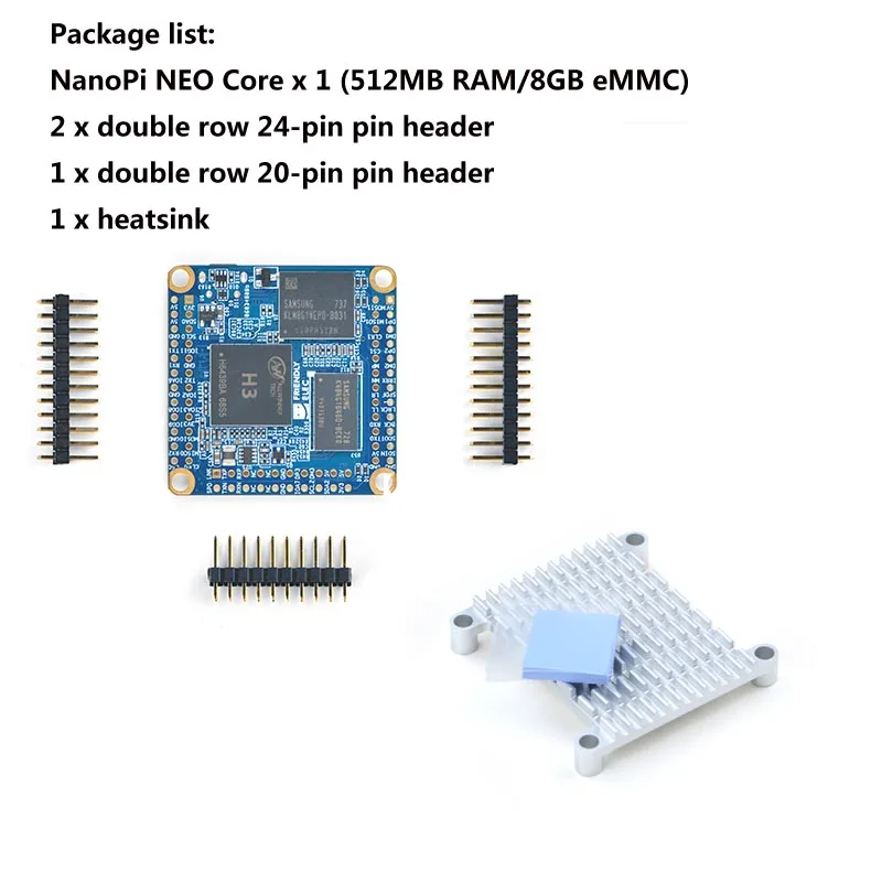 Золотой Friendly NanoPi NEO Core, Quan Zhi H3, IoT development board, running UbuntuCore - Цвет: Золотой